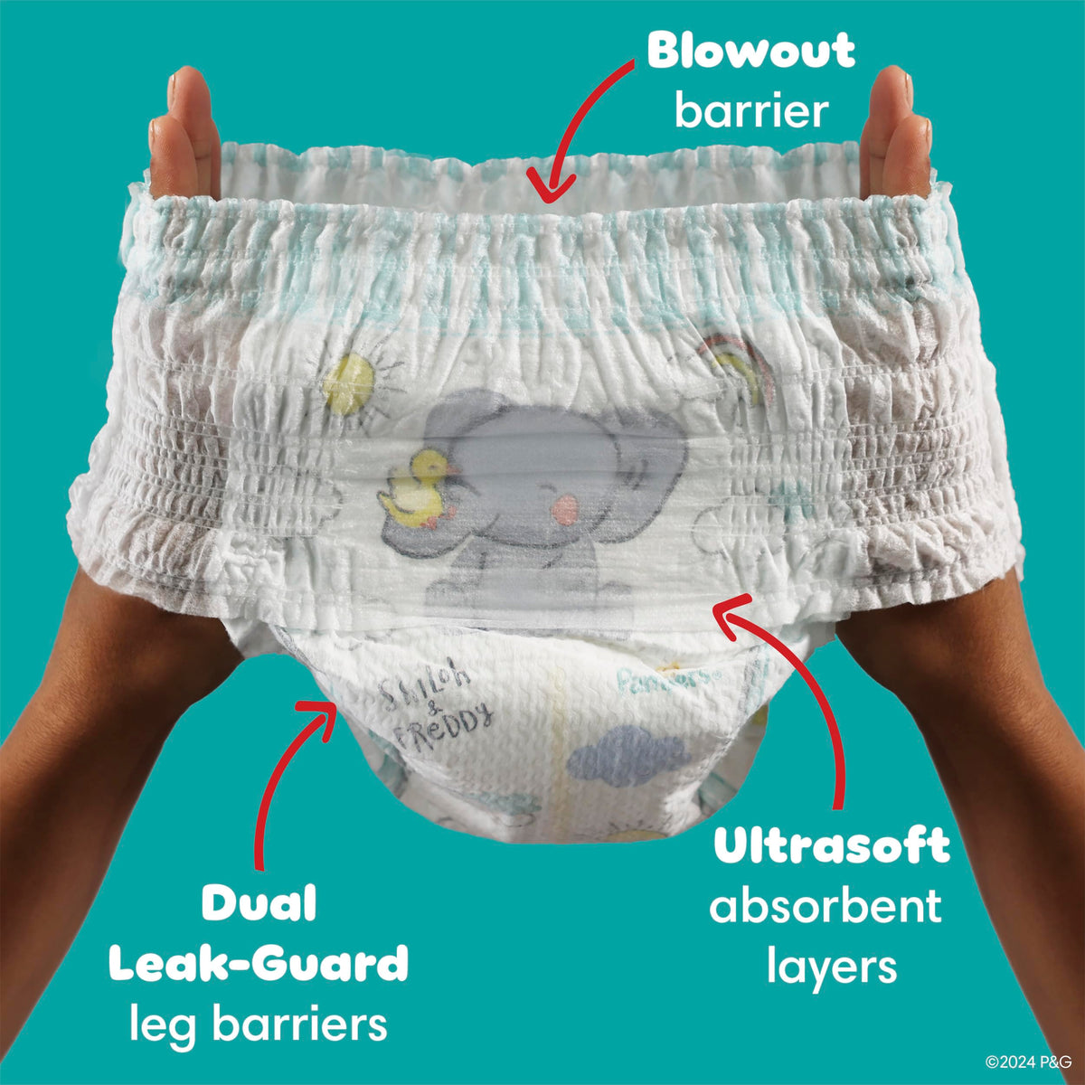 Pampers Swaddlers 360 Pull-On Diapers, Size 3, 120 Count for up to 100% Leakproof Skin Protection and Easy Changes 🍁 All In One Marketplace Canada