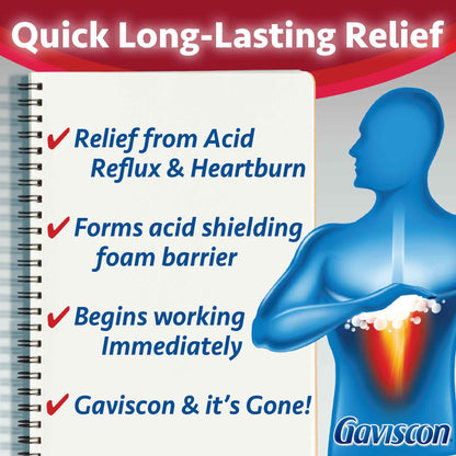 Gaviscon Extra Strength Tablets - 60 Count - Chewable Foaming Antacid Tablets for Day and Night Heartburn Relief, Acid Reflux and GERD Relief, Fruit Blend - Free of Aluminum, Lactose and Gluten 🍁 All In One Marketplace Canada
