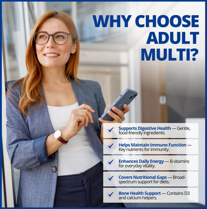 CanPrev Adult Multi, 60 V-Caps 30-Day Supply - Non-GMO and Gluten-Free - High-Potency Multivitamin and Multi-Mineral Formula - Iron-Free - Easy to Digest - Complete Daily Vitamins and Minerals 🍁 All In One Marketplace Canada