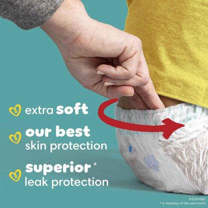 Pampers Diapers - Swaddlers 360 degrees - Size 4, 100 Count, up to 100% Leakproof Comfy Dry Fit, EZ Off Tabs Designed for Easy Changes, Pull On Diaper 🍁 All In One Marketplace Canada
