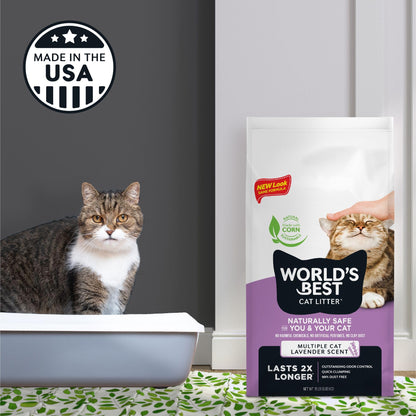 WORLD'S BEST CAT LITTER Multiple Cat Lavender Scented, 32-Pounds 🍁 All In One Marketplace Canada