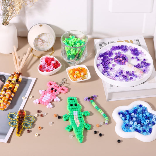 Funtopia 3400 Pcs Colorful Pony Beads Bulk, 36 Colors Kandi Beads for Bracelets and Jewelry Making, Rainbow Hair Beads for Braids, DIY Crafts, Key Chains and Ornaments Decorations 🍁 All In One Marketplace Canada