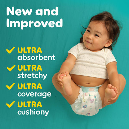 Pampers Baby Dry Ultra Diapers, Size 1, Absorbent Disposable Diapers, 1 Pack (Count of 200) 🍁 All In One Marketplace Canada