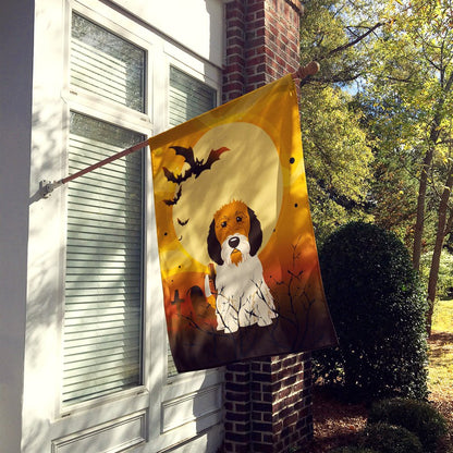 Caroline's Treasures BB4345CHF Halloween Petit Basset Griffon Veenden Flag Canvas House Size, Large, Multicolor