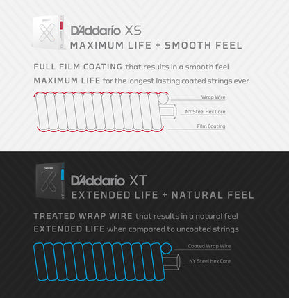 D'Addario Acoustic Guitar Strings, XS Phosphor Bronze Coated, XSAPB1253, Light Gauge 12-53, 6-String Set, Pack of 1 🍁 All In One Marketplace Canada