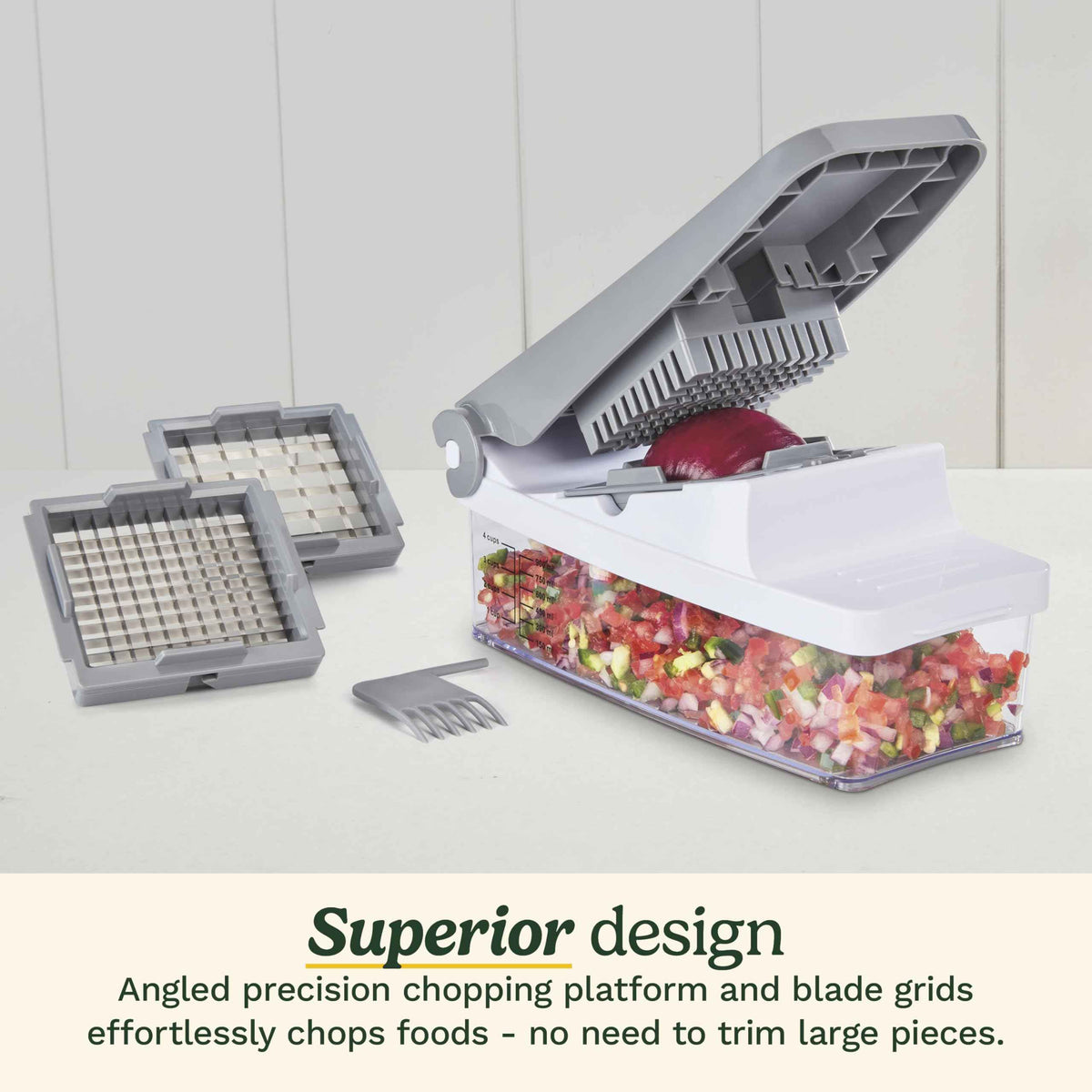 Cuisinart PrepExpress® Vegetable & Fruit Box Dicer/Chopper with Small & Large Blade Grids for Quick & Easy Food Preparation, Comes with a 4-Cup Collection Container (CTG-00-VFCC) 🍁 All In One Marketplace Canada
