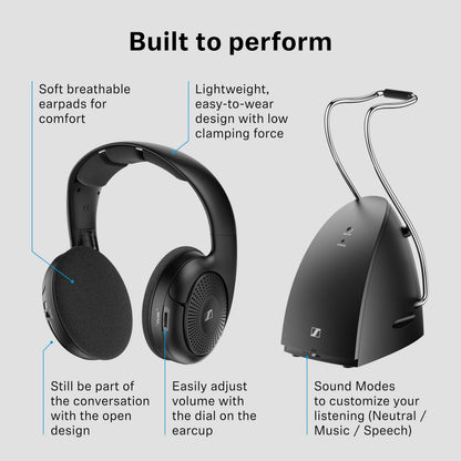 Sennheiser RS 120-W On-Ear Wireless Headphones, Transmitter/Charger Combo 🍁 All In One Marketplace Canada
