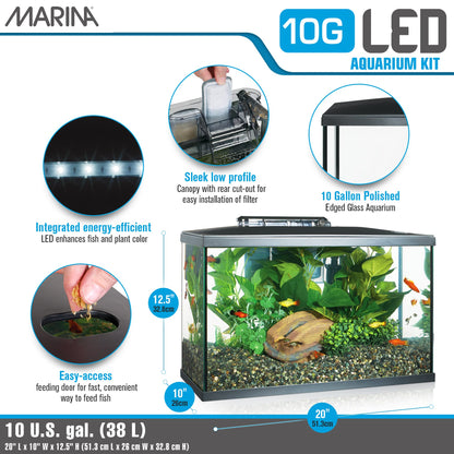 Marina LED Aquarium Kit, 10 Gallon, (15256A1) 🍁 All In One Marketplace Canada