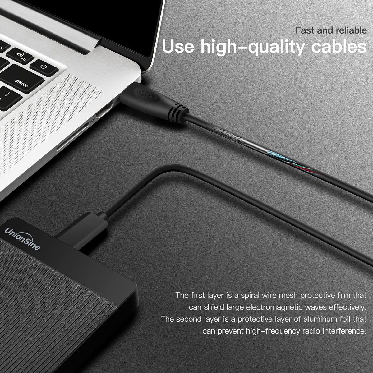 UnionSine 1TB Ultra Slim Portable External Hard Drive HDD-USB 3.0 Storage for PC, Mac, Laptop, PS4, Xbox one, Xbox 360-(Black) 🍁 All In One Marketplace Canada