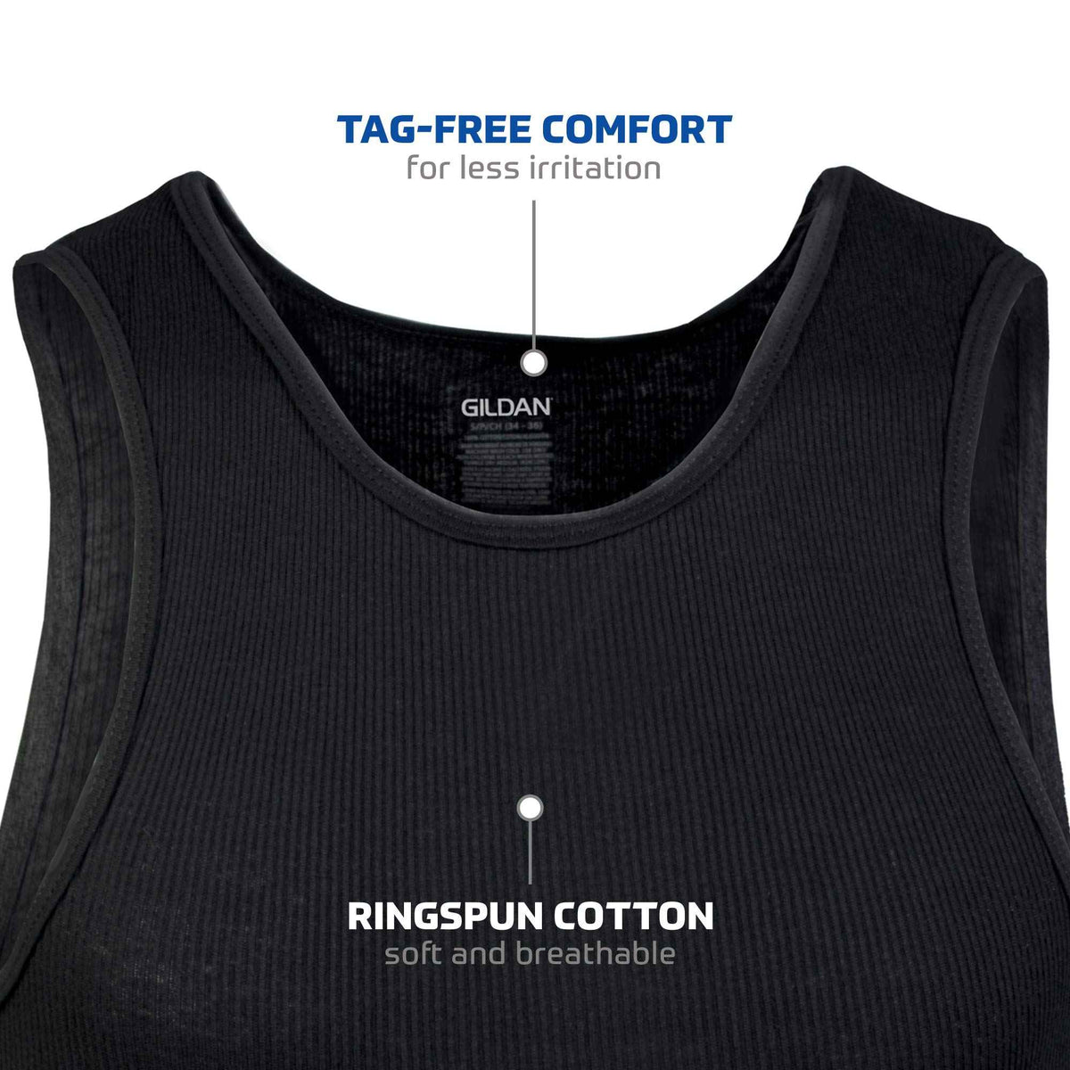 Gildan Men's A-Shirts Tanks Multipack, Grey/Black (5 Pack), XX-Large 🍁 All In One Marketplace Canada