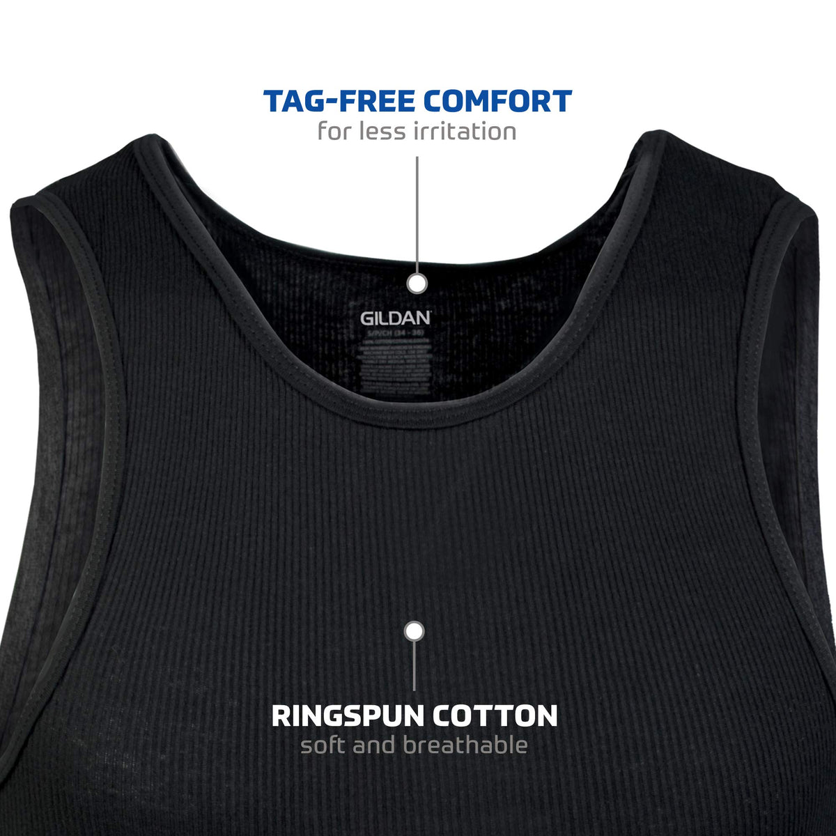Gildan Men's A-Shirts Tanks Multipack, Black/Sport Grey/Charcoal (5-Pack), Medium 🍁 All In One Marketplace Canada