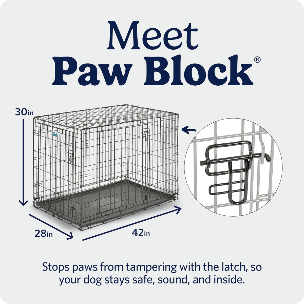 MidWest Homes for Pets 42-Inch iCrate for Large Breeds, 71-90 lbs, Double Door Folding Dog Crate with Divider Panel, Leak-Proof Tray & Secure Latches, Portable, Durable & Easy to Assemble 🍁 All In One Marketplace Canada