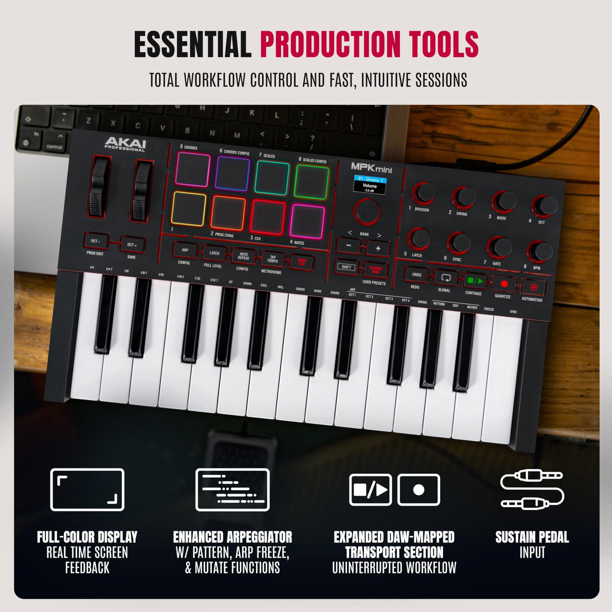 Akai Professional MPK Mini IV 25-Key USB-C MIDI Keyboard Controller, Black 🍁 All In One Marketplace Canada