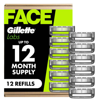 Gillette Labs Razors for Men, Razor Blades Refill, 5-Blade Cartridges, 12 Refills 🍁 All In One Marketplace Canada