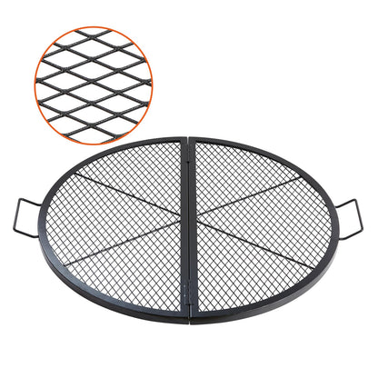 VEVOR X-Marks Fire Pit Grill Grate, Foldable Round Cooking Grate, Heavy Duty Steel Campfire BBQ Grill Grid with Handle and Support X Wire, Portable Camping Cookware for Outside Party, 36 Inch Black 🍁 All In One Marketplace Canada