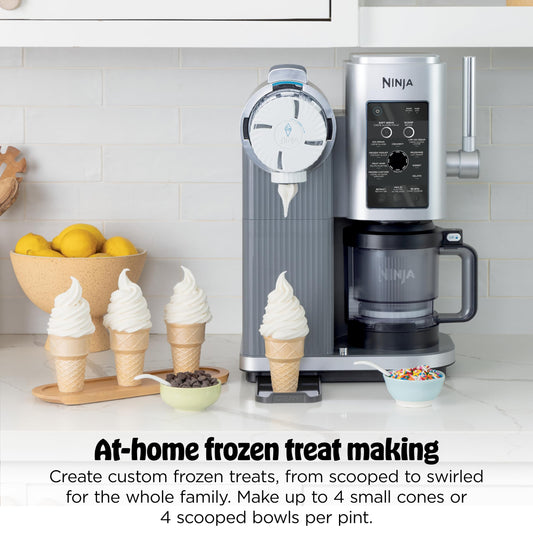 Ninja CREAMi Swirl Ice Cream and Soft Serve Maker, Sorbet, Milkshake, Frozen Yogurt, Low Calories Program & More, 13-in-1, Soft Serve Handle & (2) CREAMi Swirl 16oz Pints, For Kids & ALL ages, NC701C 🍁 All In One Marketplace Canada