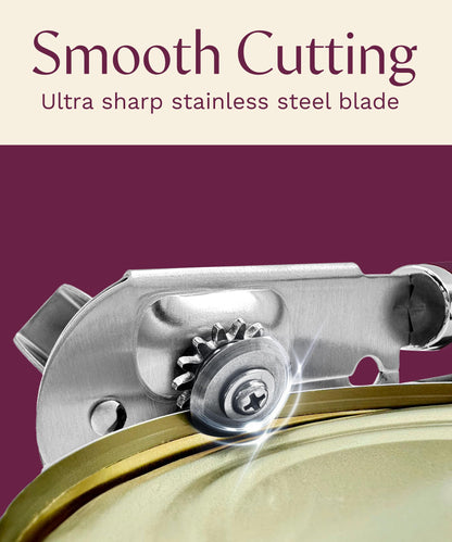 Graceliving Premium Multifunction Magnetic Manual Can Opener and Bottle Opener, Heavy Duty Stainless Steel Sharp Cutting Blade and Oversized Easy Turn Knob, Soft-Touch Handle, Kitchen Use, Mauve 🍁 All In One Marketplace Canada