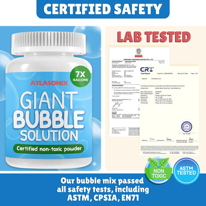 Bubbles for Kids - Giant Bubble Solution, Bubble Wands, Bubbles Powder Mix Makes 896 OZ (7 Gallons) - The Original Mix Kid Safe and Long Lasting Outdoor Toys Fun 🍁 All In One Marketplace Canada