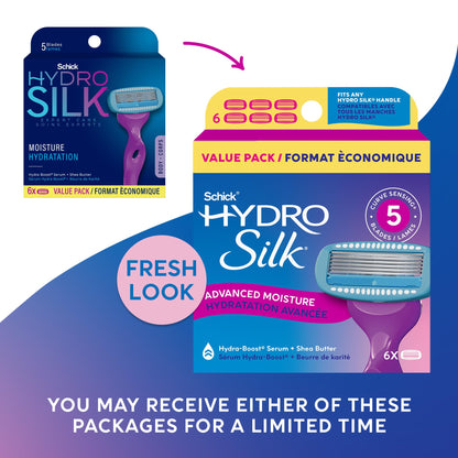 Schick Hydro Silk Moisture Hydration Razors for Women | Replacement Refills for any Hydro Silk Handles | 5-Blade Refill | 6 Count Razor Refills 🍁 All In One Marketplace Canada