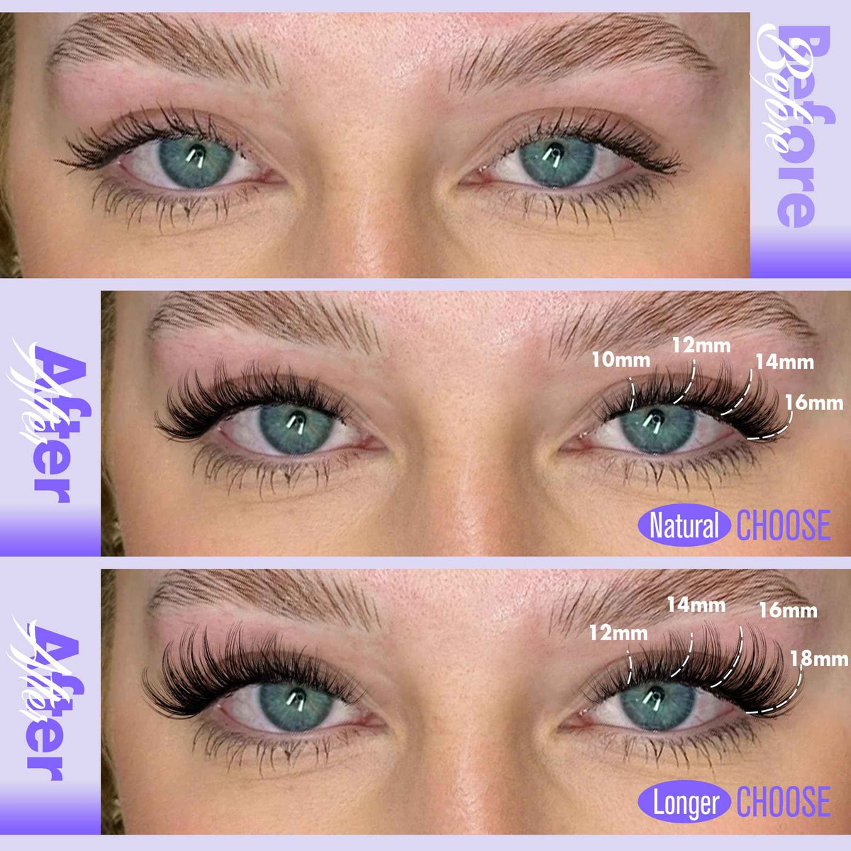 Pawotence Lash Clusters Wispy Cluster Eyelash Extensions 10-18mm Individual Lashes D Curl Cluster Lashes Extension DIY Soft Comfortable Eyelash Clusters with Thin Band 🍁 All In One Marketplace Canada