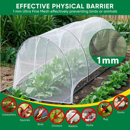 Ultra Fine Insect Mesh Garden Netting 3M x 15M, Extra Large Insect & Bird Barrier Netting, Crop Protection Plants Netting for Vegetables, Fruit Trees, Greenhouse, Customizable Plant Cover Protection 🍁 All In One Marketplace Canada