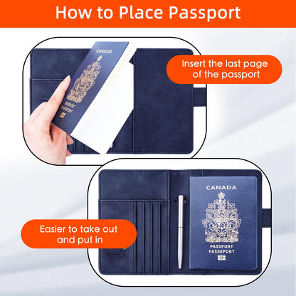 WALNEW RFID Blocking Passport Holder Travel Wallet Cover Case 🍁 All In One Marketplace Canada