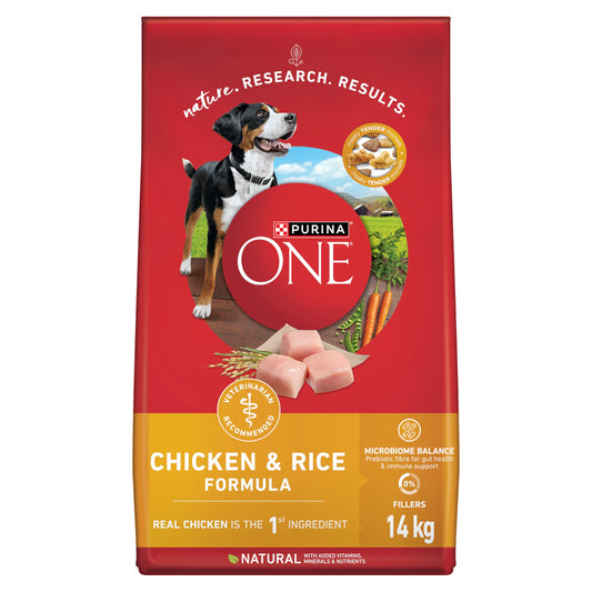Purina ONE Dry Dog Food, Microbiome Balance Chicken & Rice - 14 kg Bag (1 Pack) 🍁 All In One Marketplace Canada