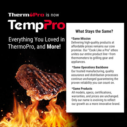 TempPro Digital Meat Thermometer for Cooking and Grilling, BBQ Food Thermometer with Backlight and Kitchen Timer, Grill Temperature Probe Thermometer for Smoker, Oven, Baking,Oil(Previously ThermoPro) 🍁 All In One Marketplace Canada