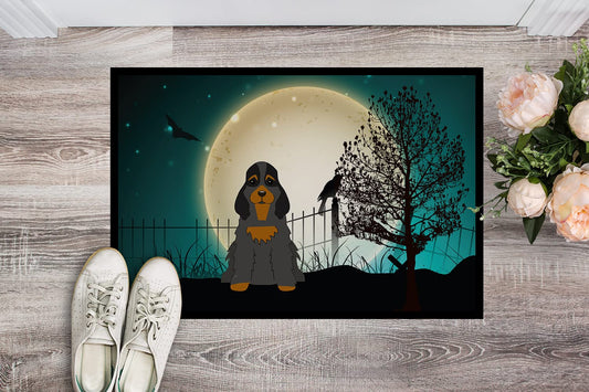 Caroline's Treasures BB2283JMAT Halloween Scary Cocker Spaniel Black Tan Door Mat, Indoor Rug or Outdoor Welcome Mat 24x36 Doormat, 24H X 36W, Multicolor