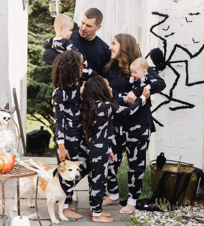 Burt's Bees Baby and Family Matching Holiday Organic Cotton Pajamas, Halloween Bats, 12 Months