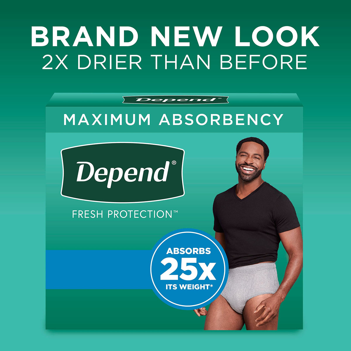 Depend FIT-FLEX Adult Incontinence Underwear for Men, Maximum Absorbency, XL, Grey, 26 Count 🍁 All In One Marketplace Canada