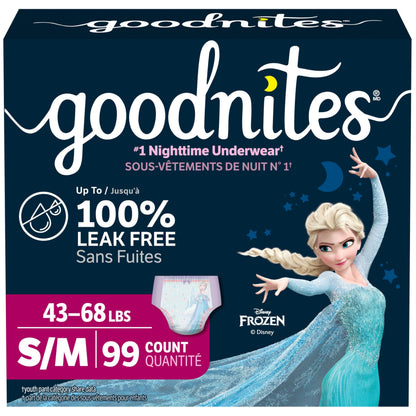 GoodNites Girls' Bedwetting Underwear, Size S/M (43-68 lbs), 99 Ct 🍁 All In One Marketplace Canada