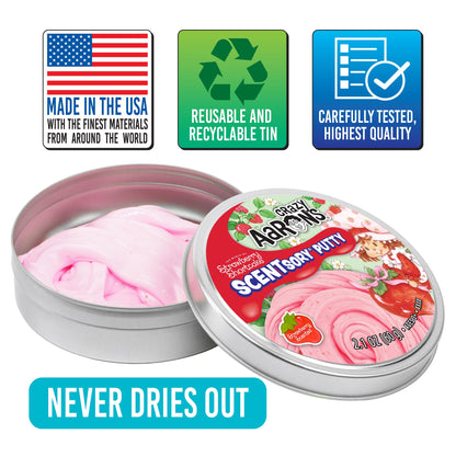 Crazy Aaron's Strawberry Shortcake™ SCENTsory® Putty - Made in USA 🍁 All In One Marketplace Canada