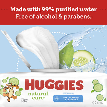Baby Wipes, Huggies Natural Care Refreshing, SCENTED, Hypoallergenic, 6 Refill Packs, 1008 Count 🍁 All In One Marketplace Canada