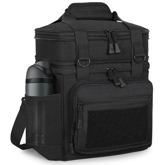 Tactical Lunch Box Cooler Bag - Expandable Insulated Lunch Bag for Men Daily - Large Lunchbox for Adults Work Shifts Outdoor Trips Black 16L 🍁 All In One Marketplace Canada