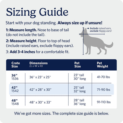 MidWest Homes for Pets 42-Inch iCrate for Large Breeds, 71-90 lbs, Double Door Folding Dog Crate with Divider Panel, Leak-Proof Tray & Secure Latches, Portable, Durable & Easy to Assemble 🍁 All In One Marketplace Canada