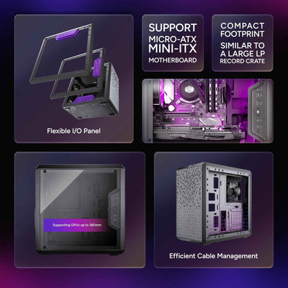 Cooler Master MasterBox Q300L Micro-ATX Tower with Magnetic Design Dust Filter, Transparent Acrylic Side Panel, Adjustable I/O & Fully Ventilated Airflow, Black (MCB-Q300L-KANN-S00) 🍁 All In One Marketplace Canada