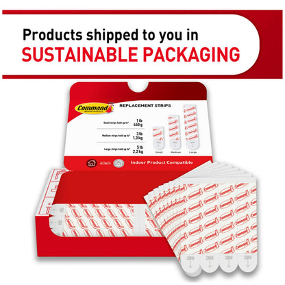 Command Large Refill Adhesive Strips, Damage Free Hanging Wall Adhesive for Large Indoor Wall Hooks, No Tools Removable Adhesives for Living Spaces, 20 White Command Strips 🍁 All In One Marketplace Canada