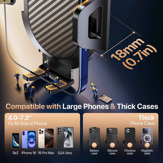 Miracase Phone Holder for Your Car, GPS Vehicle Mounts with Suction Cup Base & Vent Hook, Long Adjustable Arm & 360° Rotation for Multiple Viewing Angles, Compatible with 4-7.2 Inch Phones 🍁 All In One Marketplace Canada