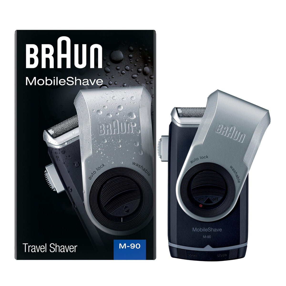 Braun M90 Mobile Shaver for Precision Trimming, Great for Travel, Black/Silver 🍁 All In One Marketplace Canada