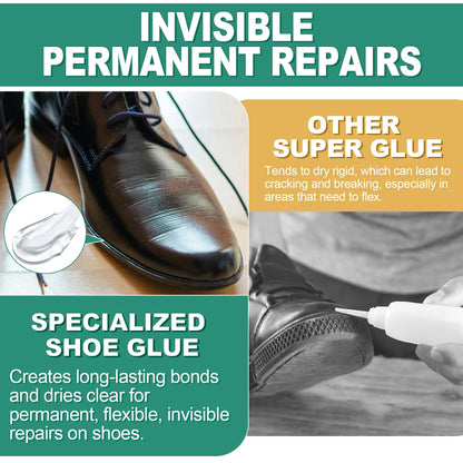 Shoe Glue, Extra Strong Shoe Repair Adhesive - Permanent, Clear, Waterproof Glue for Sneakers, Boots, Heels, Canvas, Soles, Handbags, Leather, Rubber, Vinyl - 20ml x 2 PCS 🍁 All In One Marketplace Canada