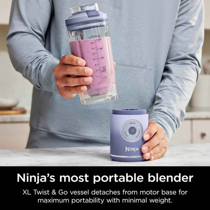 Ninja Blender, Blast Max, Cordless, Personal Blender for Smoothies, Frozen Drinks, Ice Crush, 22 oz. Removable Vessel, Leakproof Lid, BPA-Free, Dishwasher Safe, Auto-iQ Technology, Lavender, BC251CLD 🍁 All In One Marketplace Canada