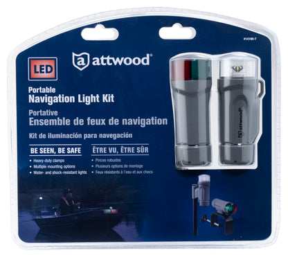 Attwood 14190-7 Water-Resistant Portable Clamp-On LED Light Kit with Marine Gray Finish 🍁 All In One Marketplace Canada