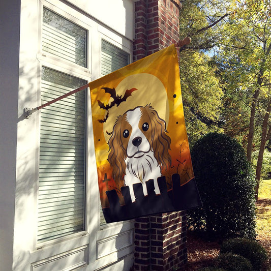 Caroline's Treasures BB1782CHF Halloween Cavalier Spaniel House Flag Large Porch Sleeve Pole Decorative Outside Yard Banner Artwork Wall Hanging, Polyester, House Size, Multicolor