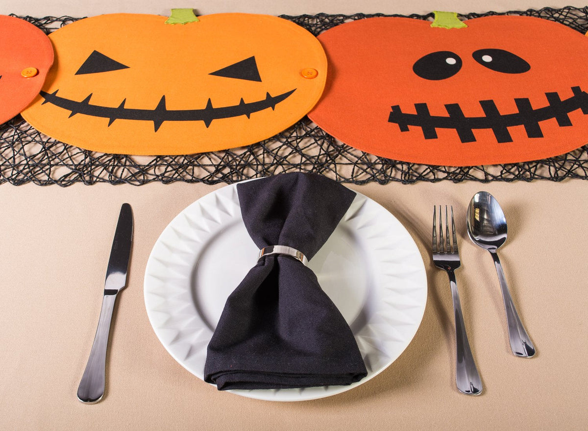 DII Jack O' Lantern Halloween Placemat Table Runner (Set of 4)