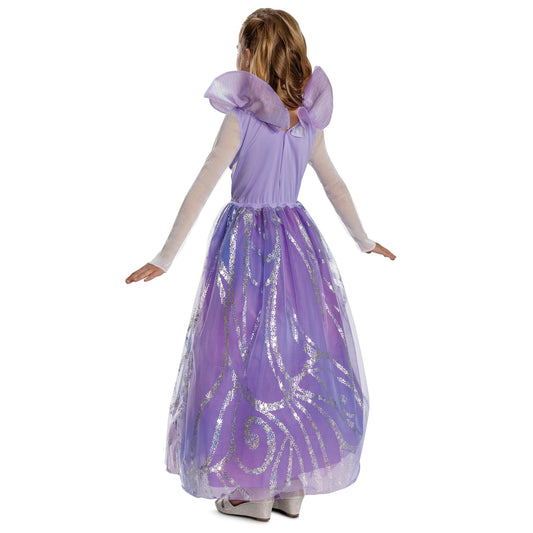 Wicked Glinda Deluxe For Good Costume, Official Movie Halloween Outfit for Kids, Girls Size (4-6x)