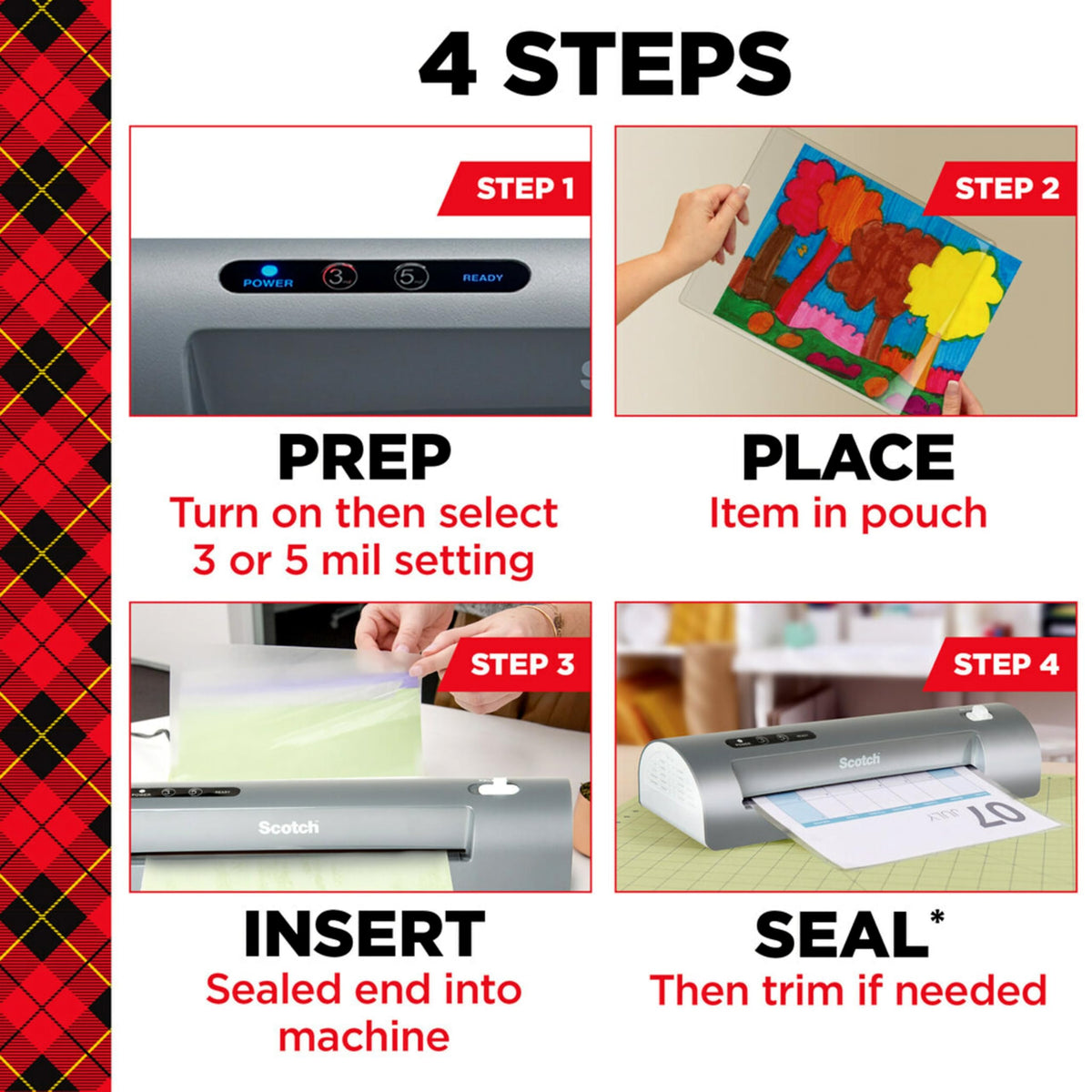 Scotch Thermal Laminating Sheets, Ideal Office or School Supplies, 9 in x 11.5 in, 3-Mil Thick, 100 Laminating Pouches 🍁 All In One Marketplace Canada