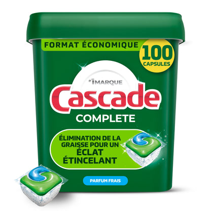 Cascade Complete Dishwasher Detergent Pods, Dish Detergent Soap, Fresh Scent, 100 Count 🍁 All In One Marketplace Canada