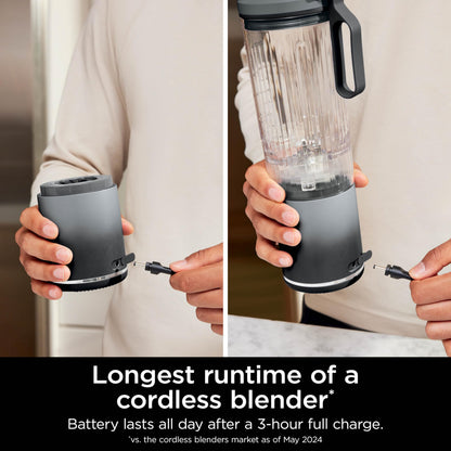 Ninja Blast Max Portable Blender, Twist & Go, 22oz/650mL, Grey, BC251CGY 🍁 All In One Marketplace Canada