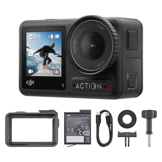 DJI Osmo Action 4 Essential Combo, 4K/120fps Waterproof Action Camera with a 1/1.3-Inch Sensor, Stunning Low-Light Imaging,10-bit & D-Log M Color Performance, Long-Lasting 160 Mins, Outdoor Camera 🍁 All In One Marketplace Canada